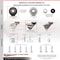 Service Caster 3 Inch Bright Chrome Hooded Neoprene Rubber Top Plate Caster with Brake SCC SCC-03S310-NPRB-BC-B - alternate 1